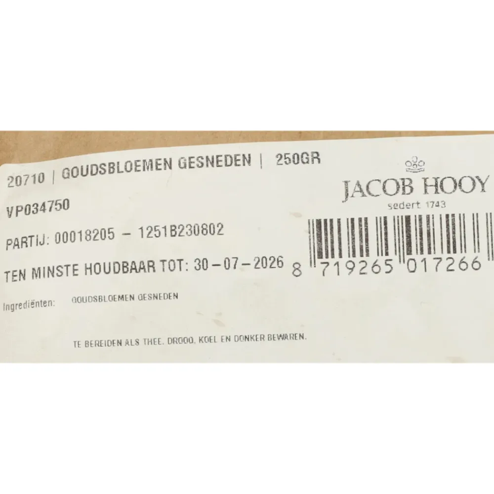 Sale 3x Goudsbloem Gesneden 250 gr Kruiden