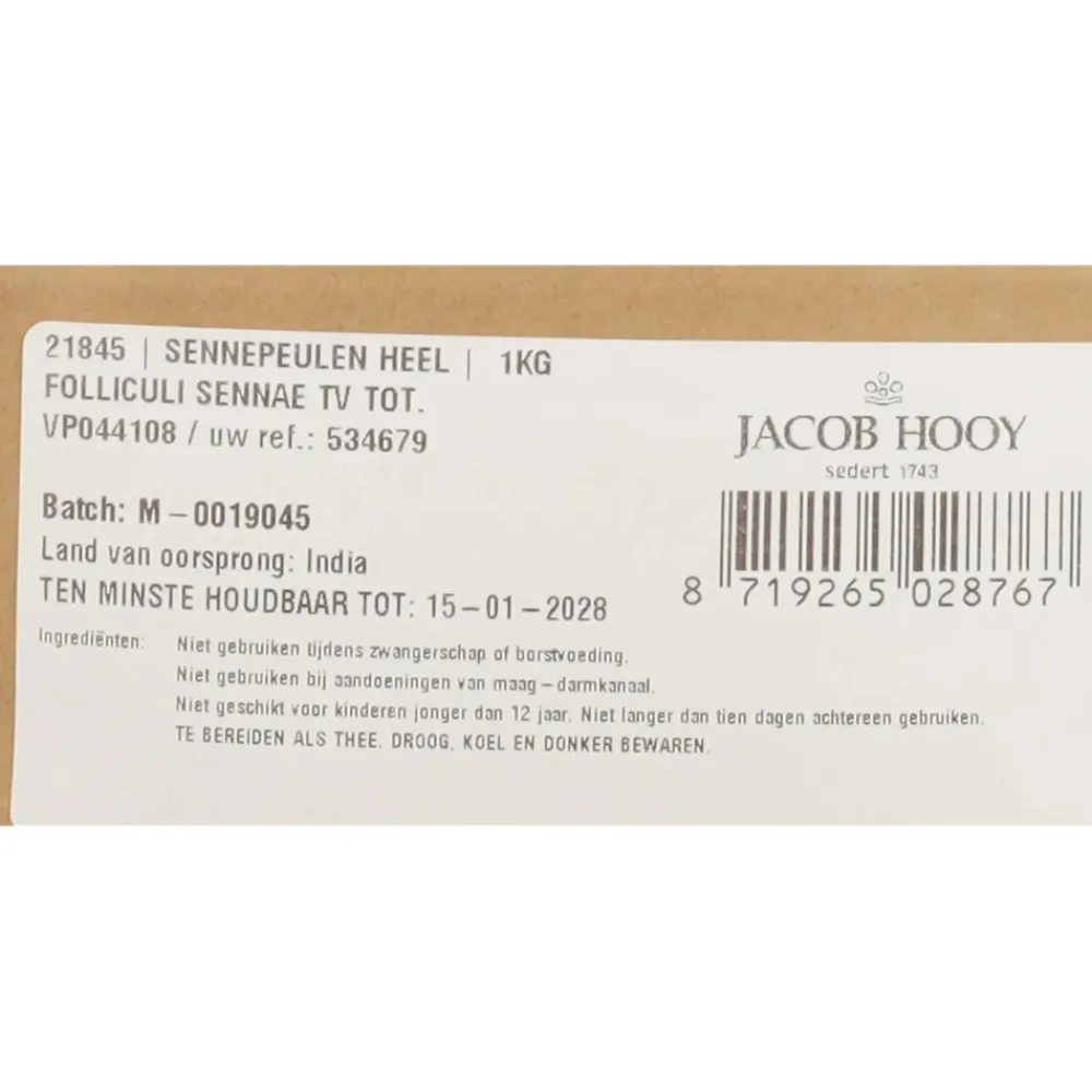 3x Sennepeulen Heel 1 kg^Jacob Hooy Sale