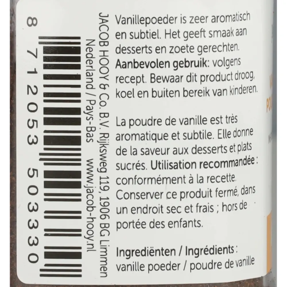 Kruiden<Jacob Hooy 3x Vanillepoeder Bourbon 30 gr