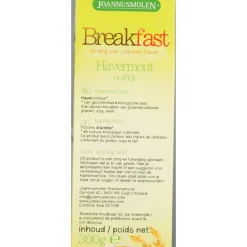 3x Breakfast Havermout Eko 300 gr^Joannusmolen Discount