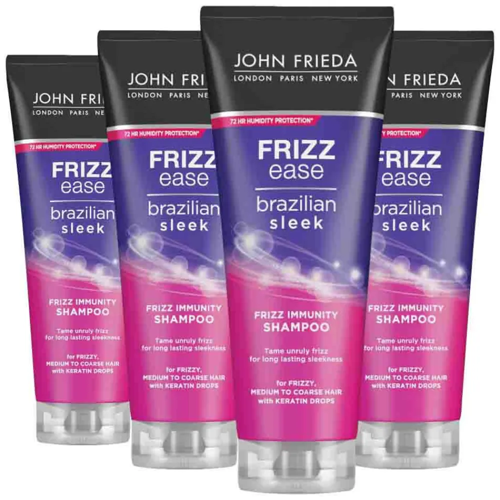 4x Frizz Ease Brazilian Sleek Shampoo 250 ml^John Frieda Best