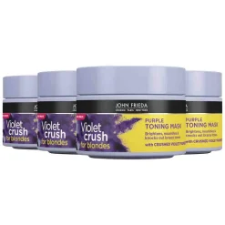 Haarverzorging<John Frieda 4x Violet Crush Purple Toning Haarmasker 250 ml