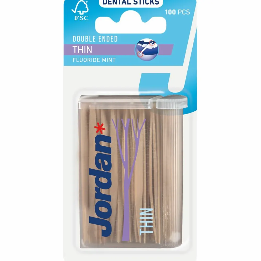 Flossen & Ragen<Jordan 3x Tandenstokers Double Ended Thin 100 stuks