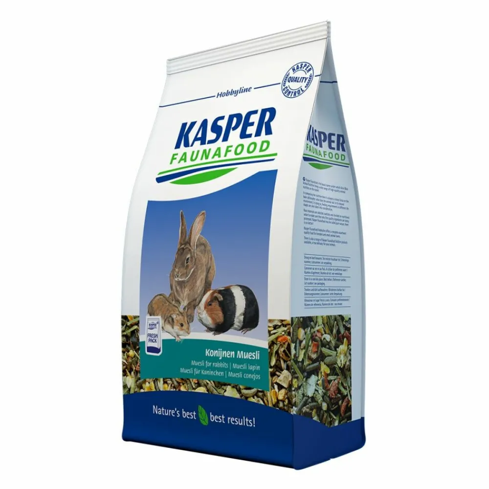 3x Konijnen Muesli 2,5 kg^Kasper Faunafood Outlet