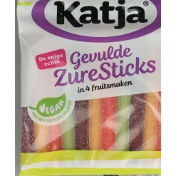 Snoep<Katja 3x Gevulde Zure Stick mix 125 gr