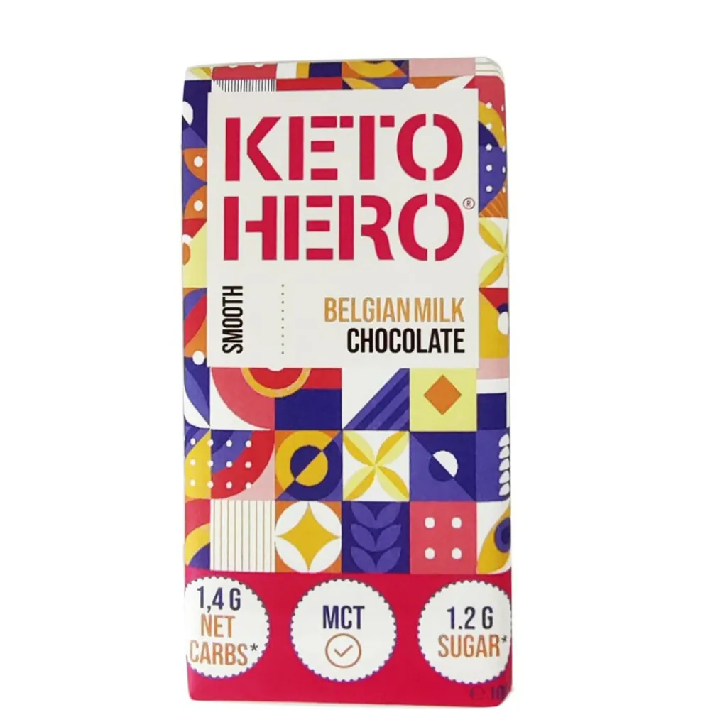 3x Chocolade Reep Melk 100 gr^Keto Hero Outlet