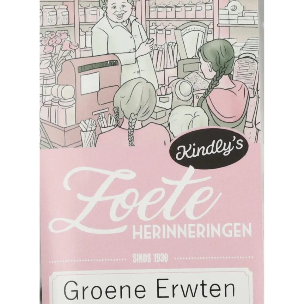 Snoep<Kindlys 7x Kindly's Groene Erwten 170 gr