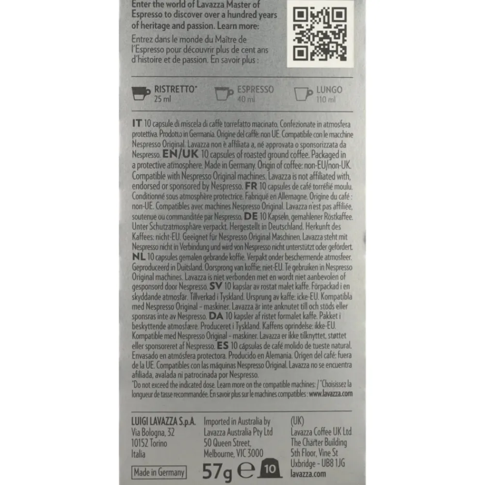 10x Espresso Ristretto koffiecups 10 stuk^Lavazza New