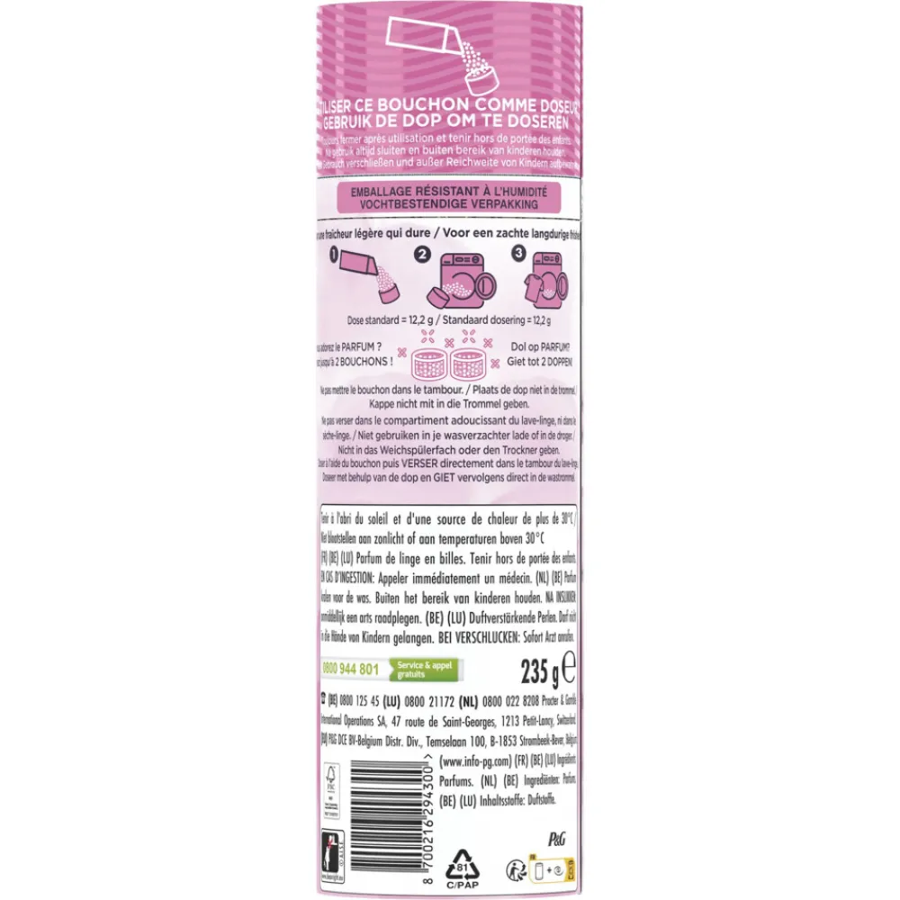 Discount 6x In-wash Geurbooster Zijdebloesem & Pioenroos 19 wasbeurten 235 gr Geurboosters