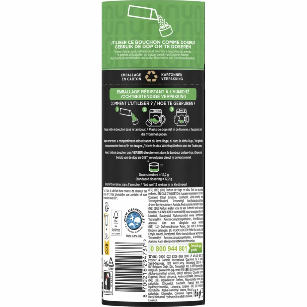 Geurboosters<Lenor 6x Unstoppables In-Wash Geurbooster Geur Van Ariel 13 wasbeurten 165 gr