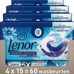 Clearance 4x Wasmiddel All-in-1 Pods Zeebries 15 stuks Wasmiddel