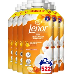 6x Wasverzachter Amber & Orchidee 87 Wasbeurten 1872 ml^Lenor Best