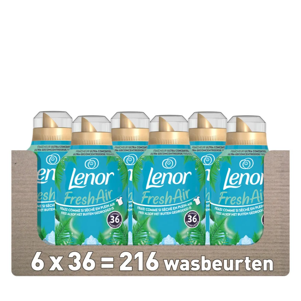 Wasverzachter<Lenor 6x Wasverzachter Fresh Air Noorderlicht 36 Wasbeurten 504 ml