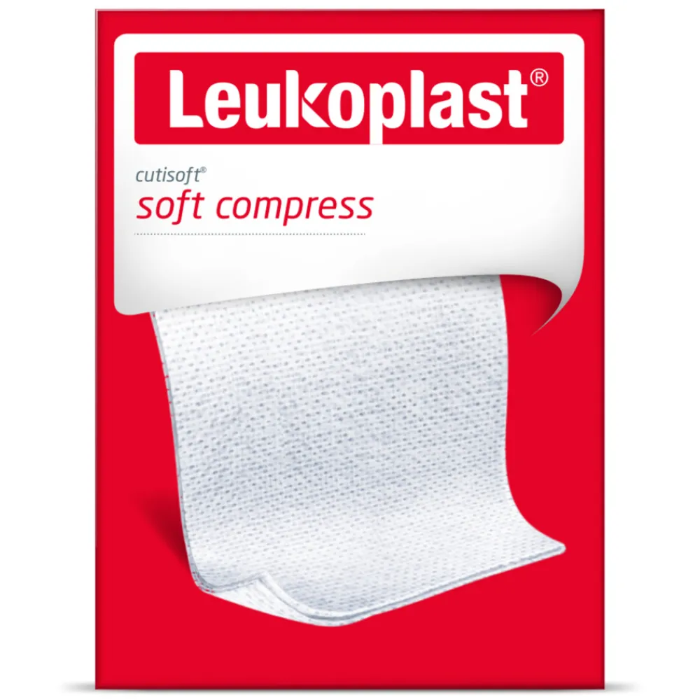 Verbandmiddelen<Leukoplast 3x Cutisoft® Verbandgaas 7,5 cm x 7,5 cm 12 stuks