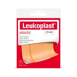 Pleisters<Leukoplast 10x Elastic Wondpleisters Elastisch 1 m x 8 cm