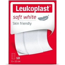 Pleisters<Leukoplast 3x Wondpleisters Zacht 8 x 10 cm Soft White 10 stuks