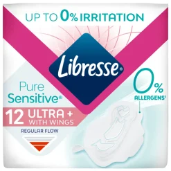 8x Pure Sensitive Ultra+ Maandverband met vleugels 12 stuks^Libresse Clearance