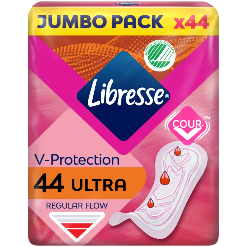 8x Ultra Regular Maandverband Jumbo Pack 44 stuks^Libresse Hot