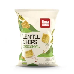 Outlet 12x Lentil Chips Original 90 gr Snacks & Tussendoortjes