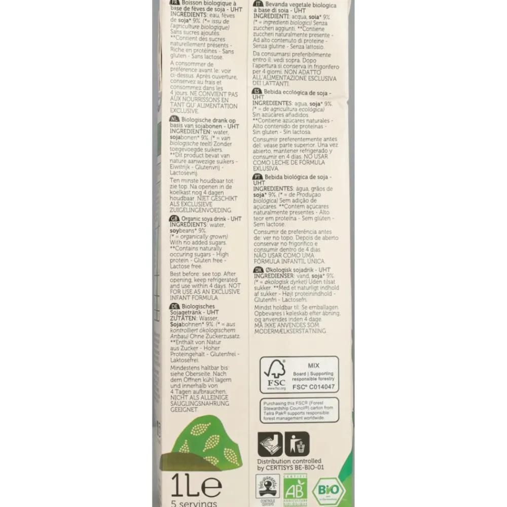 Dranken<Lima 8x Soja Drink Natural 1 liter