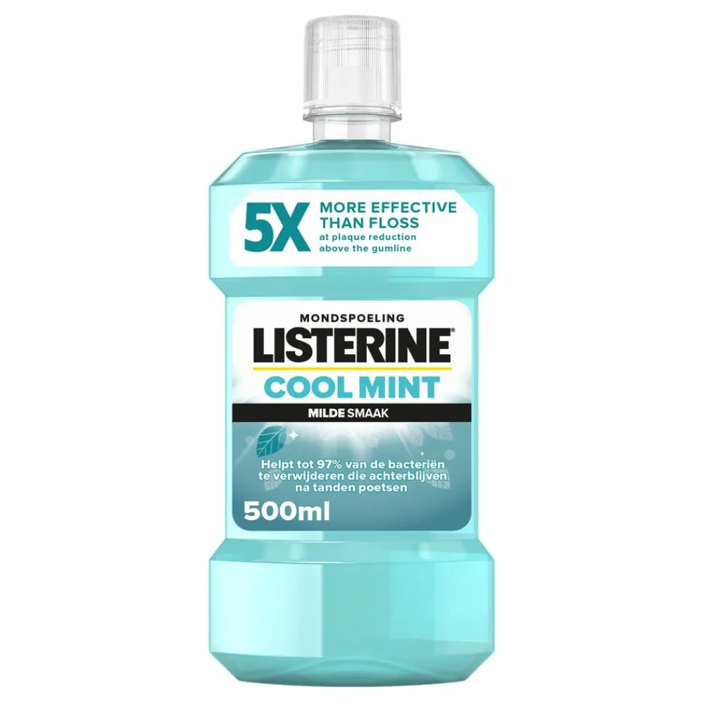 4x Mondwater Cool Mint Milde Smaak Zonder Alcohol 500 ml^Listerine Online