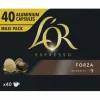 Koffie<LOR 10x L'OR Espresso Koffiecups Forza 40 stuks