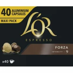 Koffie<LOR 10x L'OR Espresso Koffiecups Forza 40 stuks
