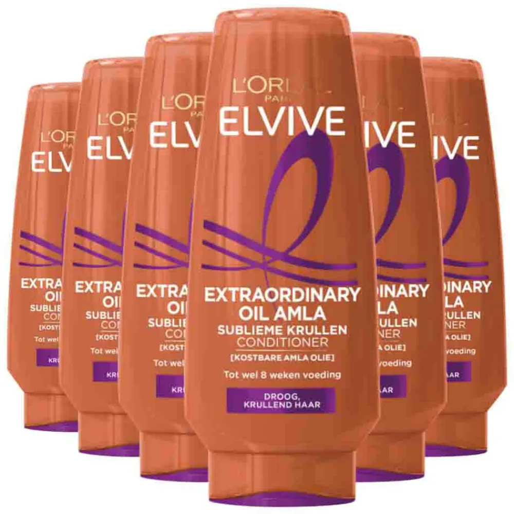 6x L'Oréal Elvive Extraordinary Oil Krulverzorging Conditioner 200 ml^LOréal New