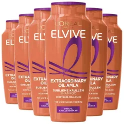 Hot 6x L'Oréal Elvive Extraordinary Oil Krulverzorging Shampoo 250 ml Shampoo