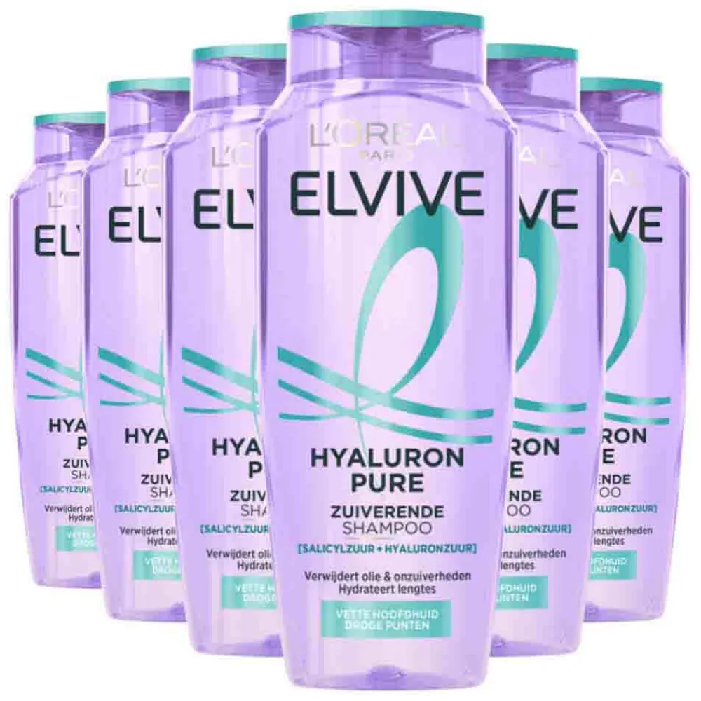 Shampoo<LOréal 6x L'Oréal Elvive Hyaluron Pure Shampoo 250 ml