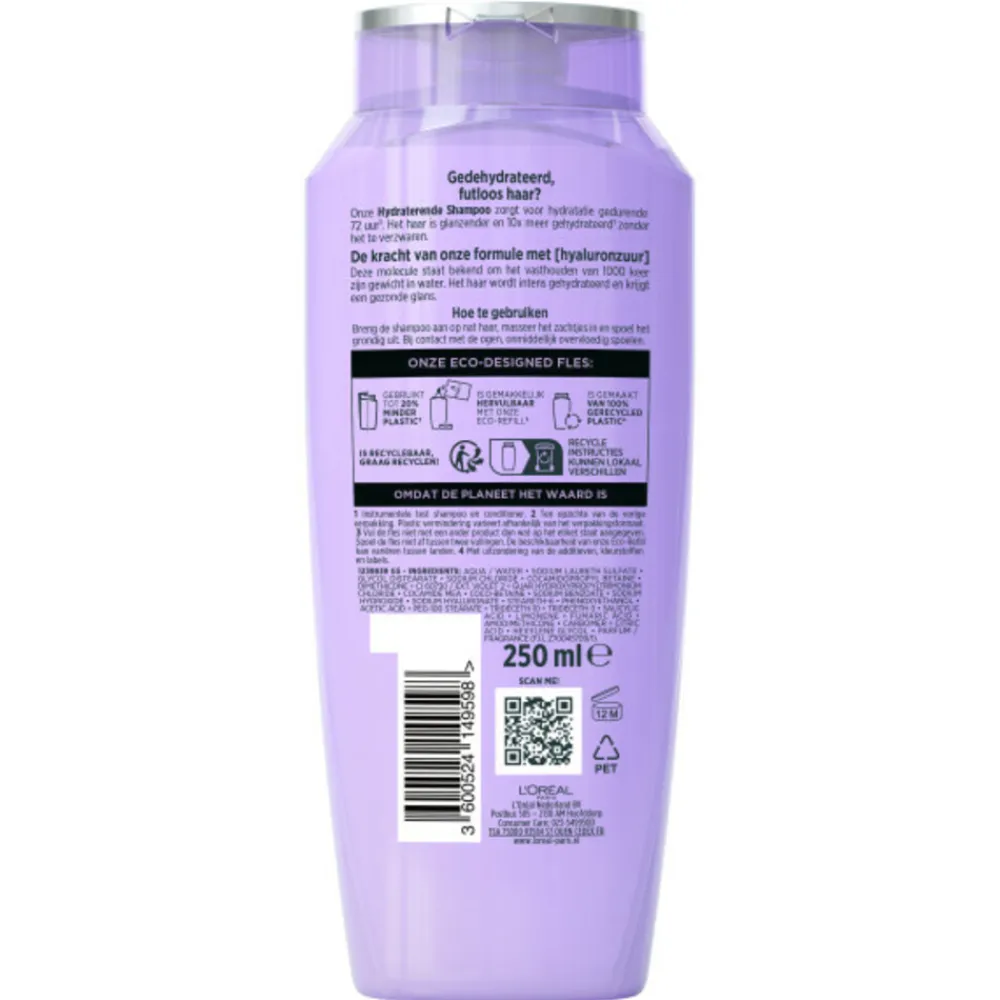 6x L'Oréal Elvive Hydra Hyaluronic Shampoo 250 ml^LOréal Outlet
