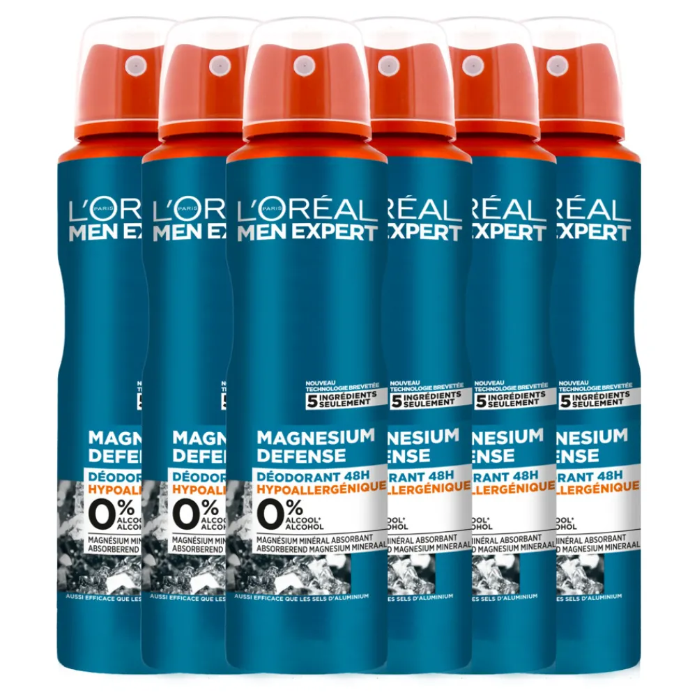 6x L'Oréal Men Expert Deodorant Spray Magnesium 150 ml^LOréal Best
