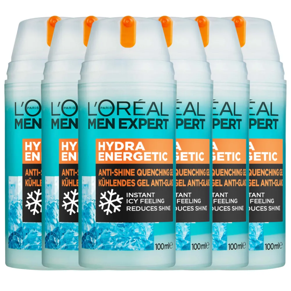 6x L'Oréal Men Expert Hydra Energetic Hydraterende Gel Dagcrème 100 ml^LOréal New