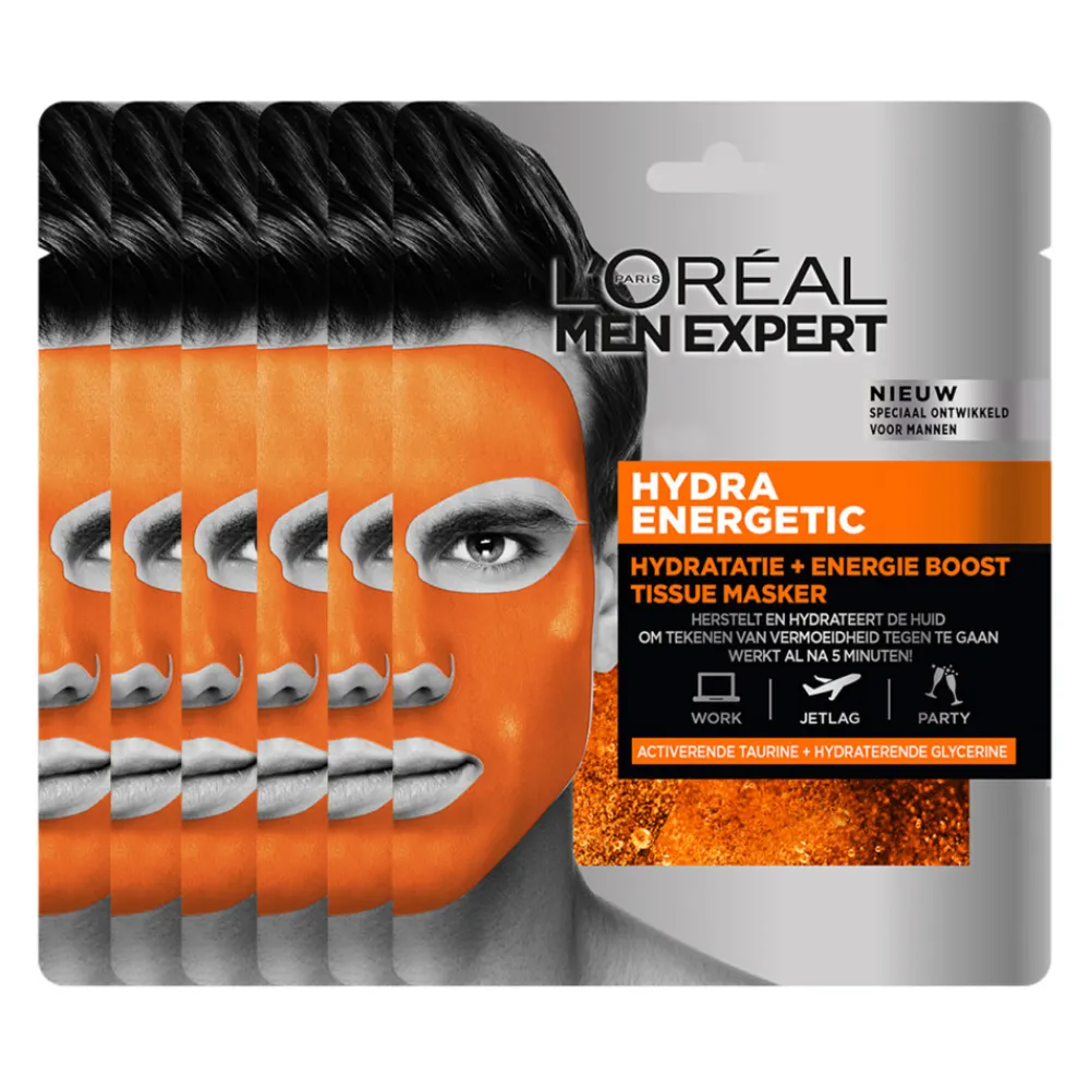 Online 6x L'Oréal Men Expert Hydra Energetic Gezichtsmasker Masker