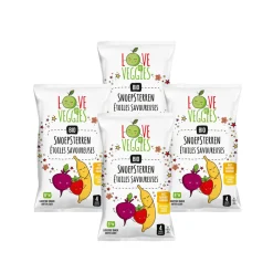 Baby & Peutervoeding<Love My Veggies 4x Multipack Snoepsterren Biet Aardbei Banaan 4x15 gr