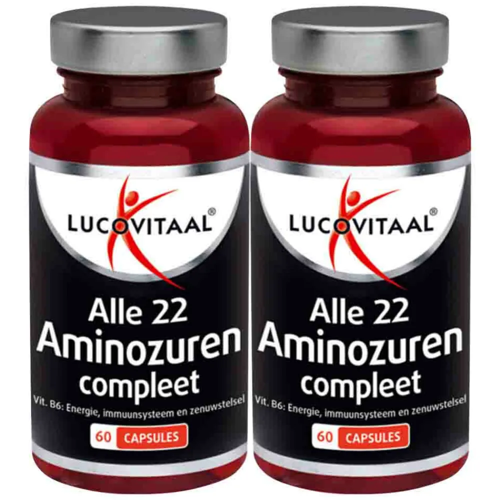 2x Aminozuren Compleet + Vitamine B6 60 capsules^Lucovitaal New