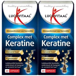 Voor Vrouw Of Man|Vitaminen Vrouw<Lucovitaal 2x Complex met Keratine 60 capsules