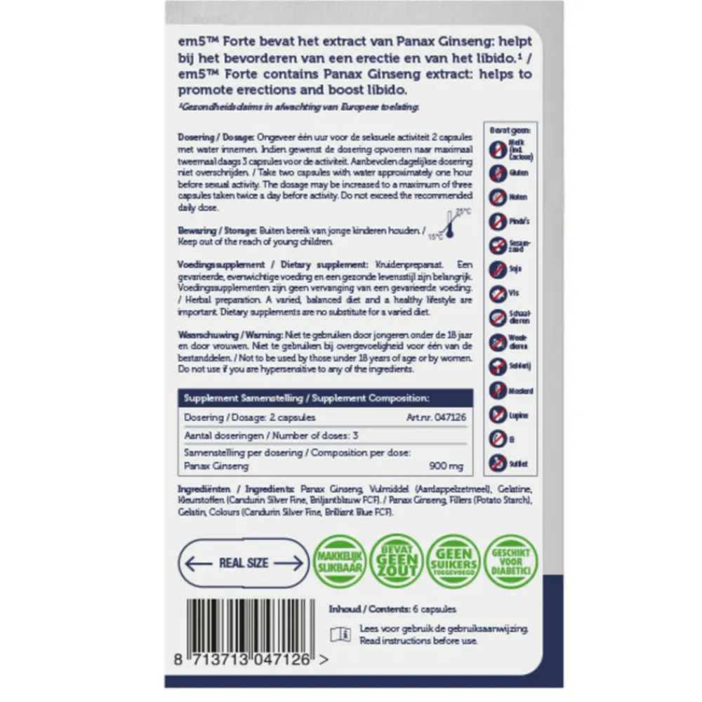 2x Erectomedium Forte 6 capsules^Lucovitaal Online