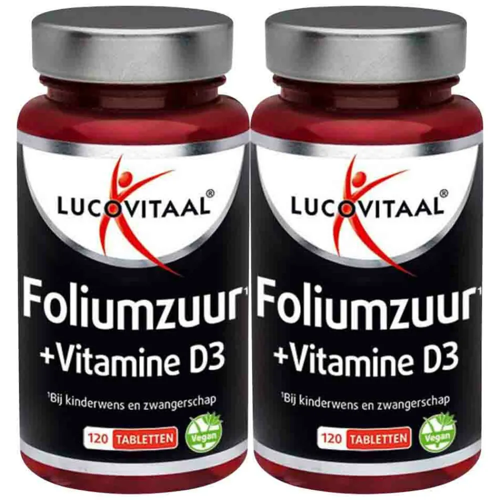 Zwangerschapsverzorging|Vitaminen & Supplementen<Lucovitaal 2x Foliumzuur + Vitamine D3 120 tabletten