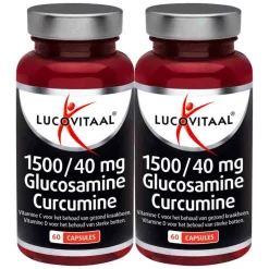 Sale 2x Glucosamine Curcumine 1500/40mg 60 capsules Speciale Bestanddelen