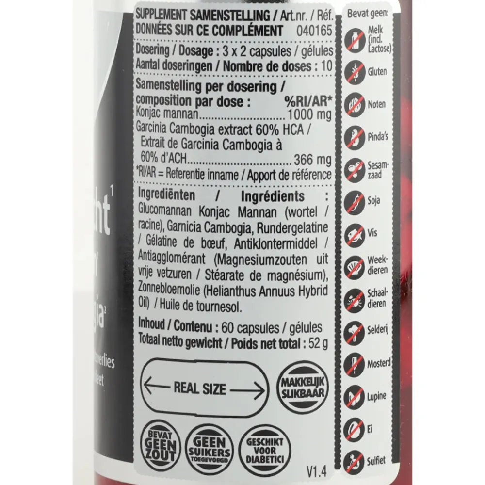 Best 6x Ideaal Gewicht Konjacwortel Garcinia Cambogia 60 capsules Afslankpillen