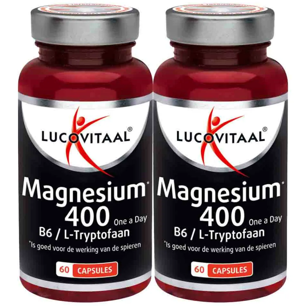 New 2x Magnesium 400 L-Tryptofaan 60 capsules Mineralen