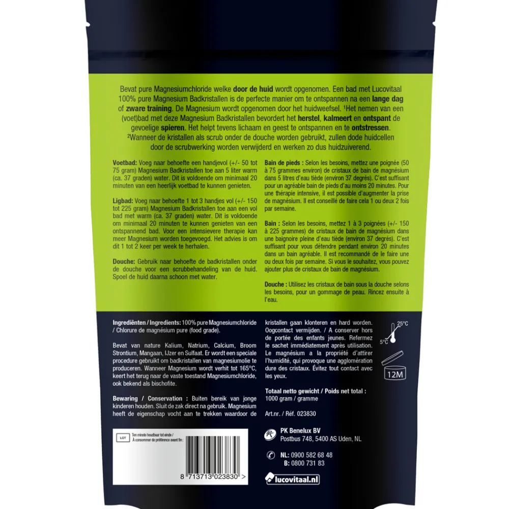 Bad & Douche<Lucovitaal 2x Magnesium Badkristallen 1 kg