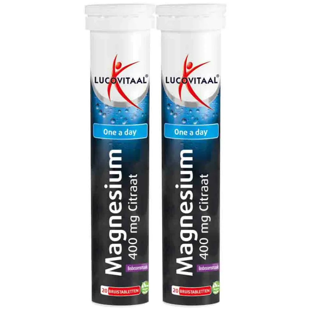 2x Magnesium Citraat Bruistabletten 20 tabletten^Lucovitaal Discount