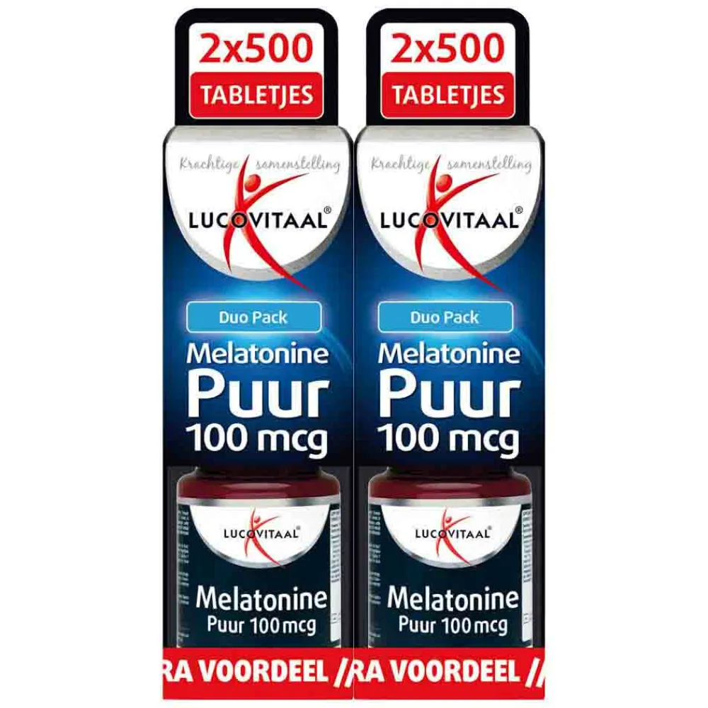 2x Melatonine 100mcg DUO Pack 2x500 tabletten^Lucovitaal
