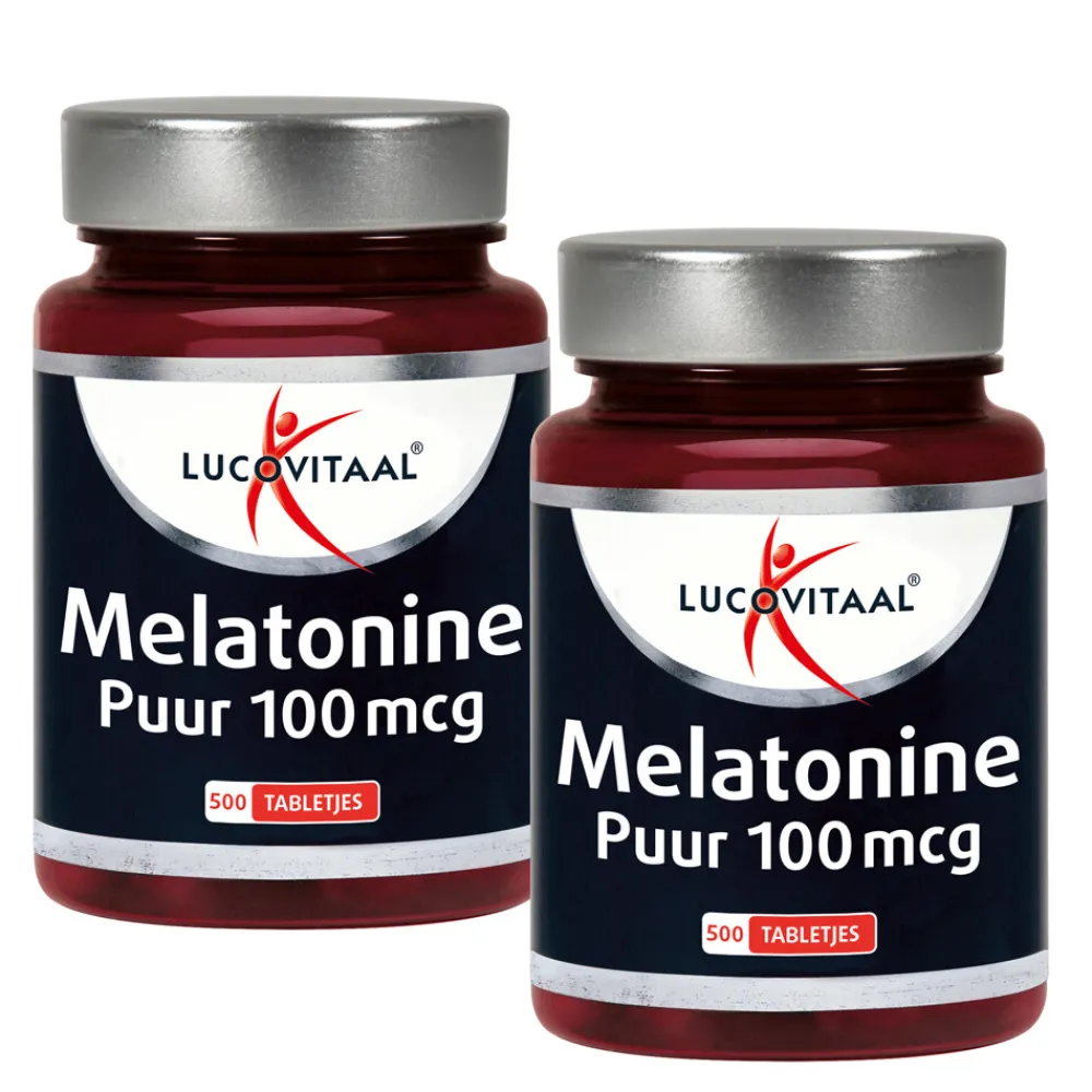 2x Melatonine 100mcg DUO Pack 2x500 tabletten^Lucovitaal