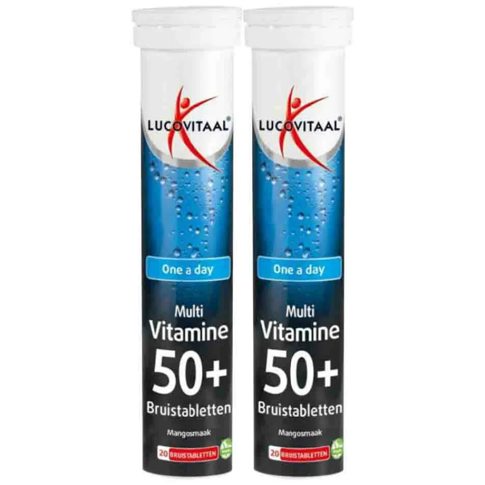 Discount 2x Multi 50+ Bruistabletten Mangosmaak 20 bruistabletten Vitaminen 50+