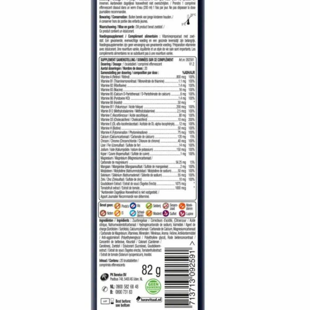 Discount 2x Multi 50+ Bruistabletten Mangosmaak 20 bruistabletten Vitaminen 50+