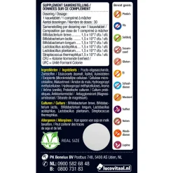 2x Probiotica Mix van 6 Bacteriënstammen 30 kauwtabletten^Lucovitaal Outlet
