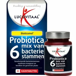 2x Probiotica Mix van 6 Bacteriënstammen 30 kauwtabletten^Lucovitaal Outlet